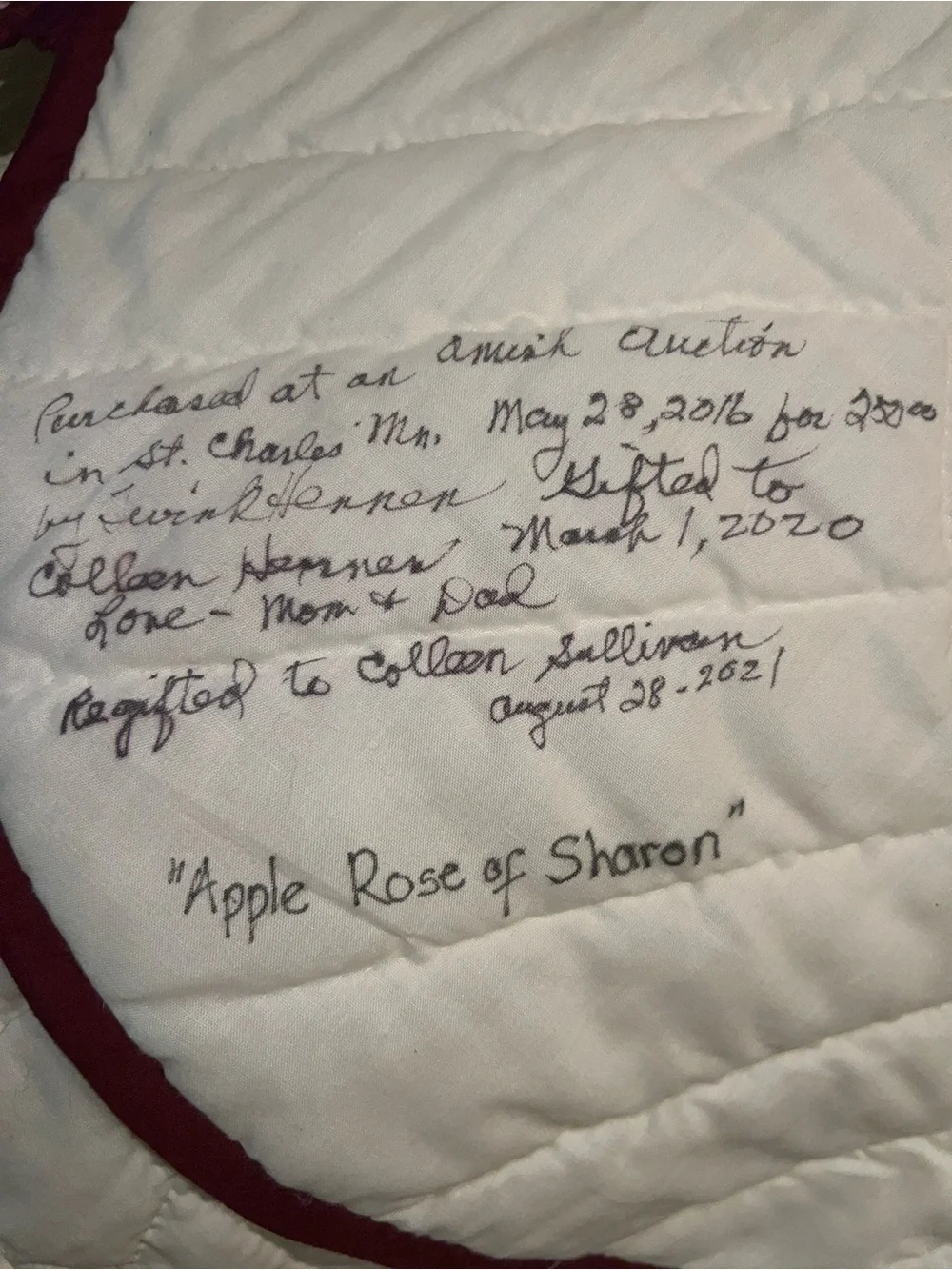 rose of sharon hand Crafted Amish hand sewn quilt Bedspread Floral Appliqué